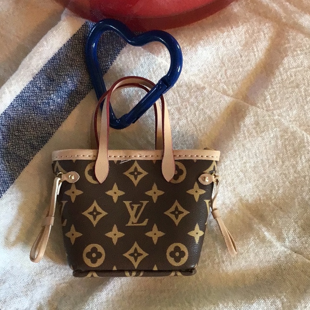 Adorable! Labubu Doll LV Neverfull Purse Charm Toy Accessory